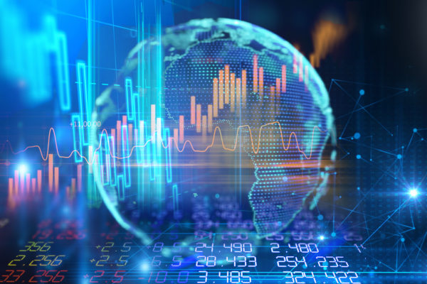 Image of a glob with graphs overlaying